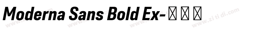 Moderna Sans Bold Ex字体转换